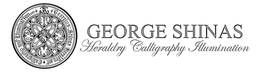 George Shinas Heraldry logo - heraldic art, calligraphy and illumination